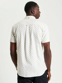 Ben Sherman Cotton Regular Fit Split Geo Print Shirt, Ivory - view 2, Ivory