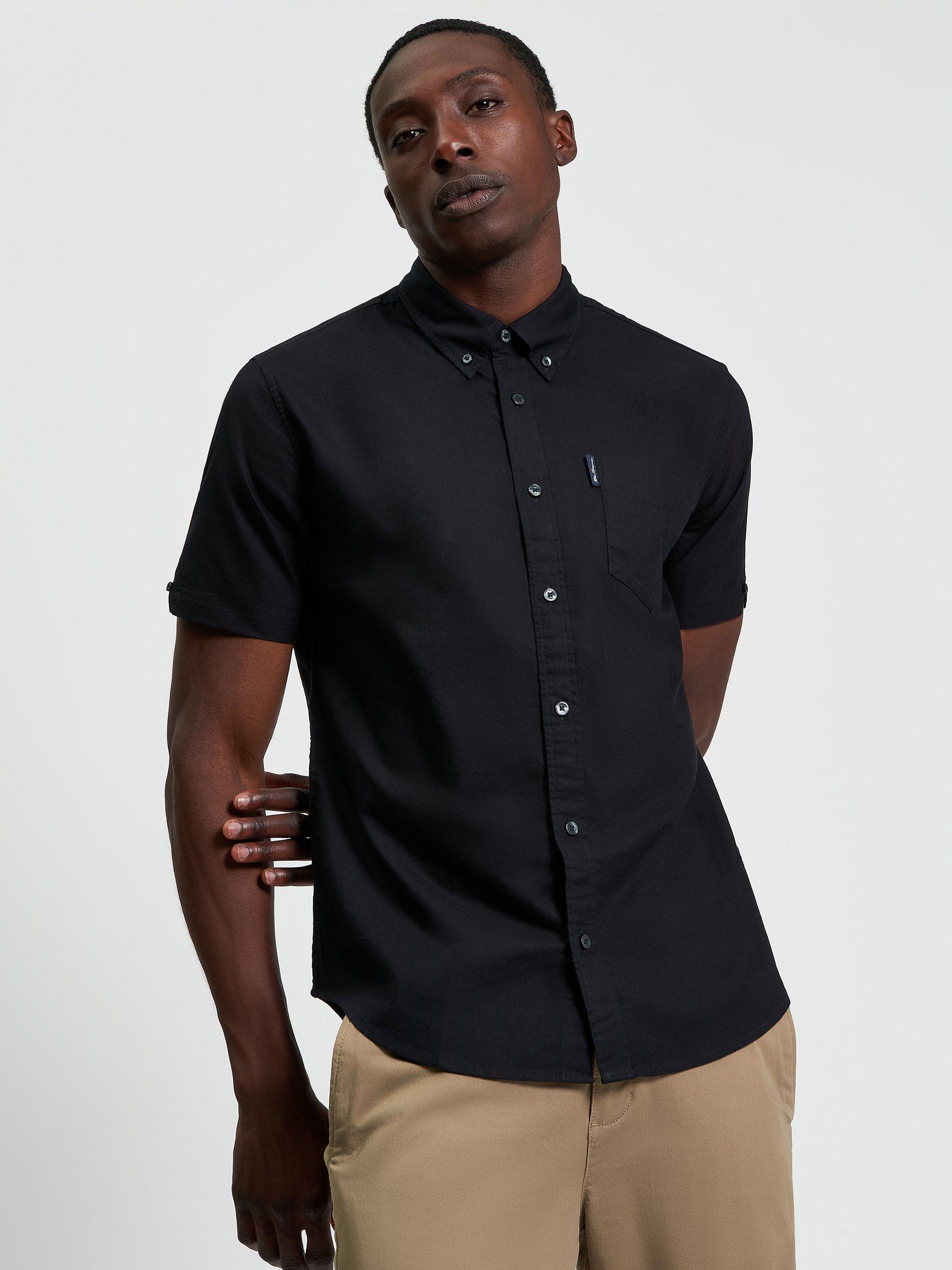 Product image 1 of 5, which shows Ben Sherman Signature Organic Cotton Regular Fit Shirt, Black, S