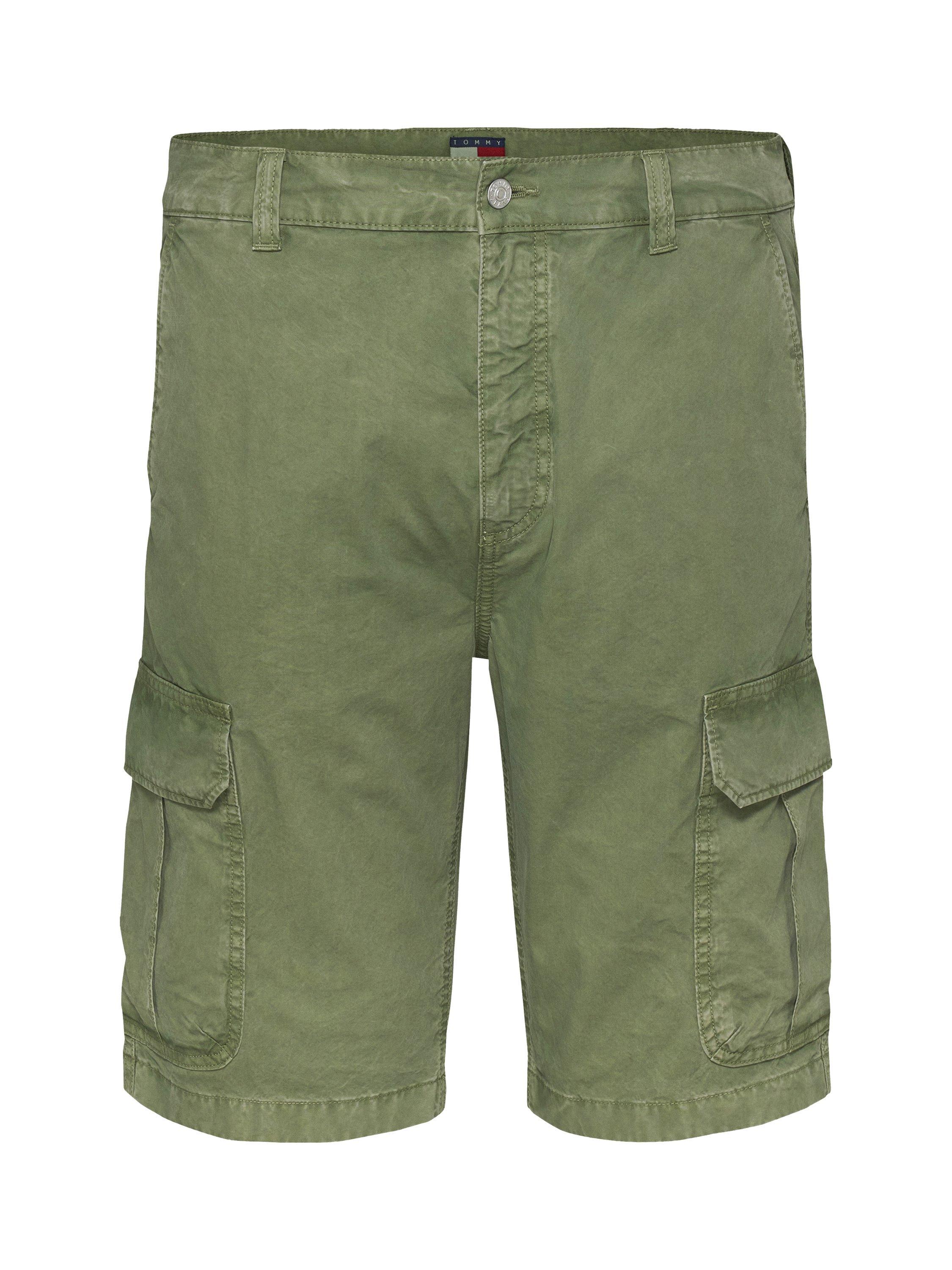 Product image 5 of 8, which shows Tommy Hilfiger Otis Cotton Cargo Shorts, Mid Green, 29R