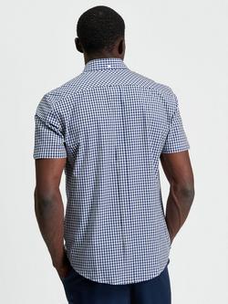 Ben Sherman Signature Organic Cotton Regular Fit Gingham Shirt - view 2, Dark Blue