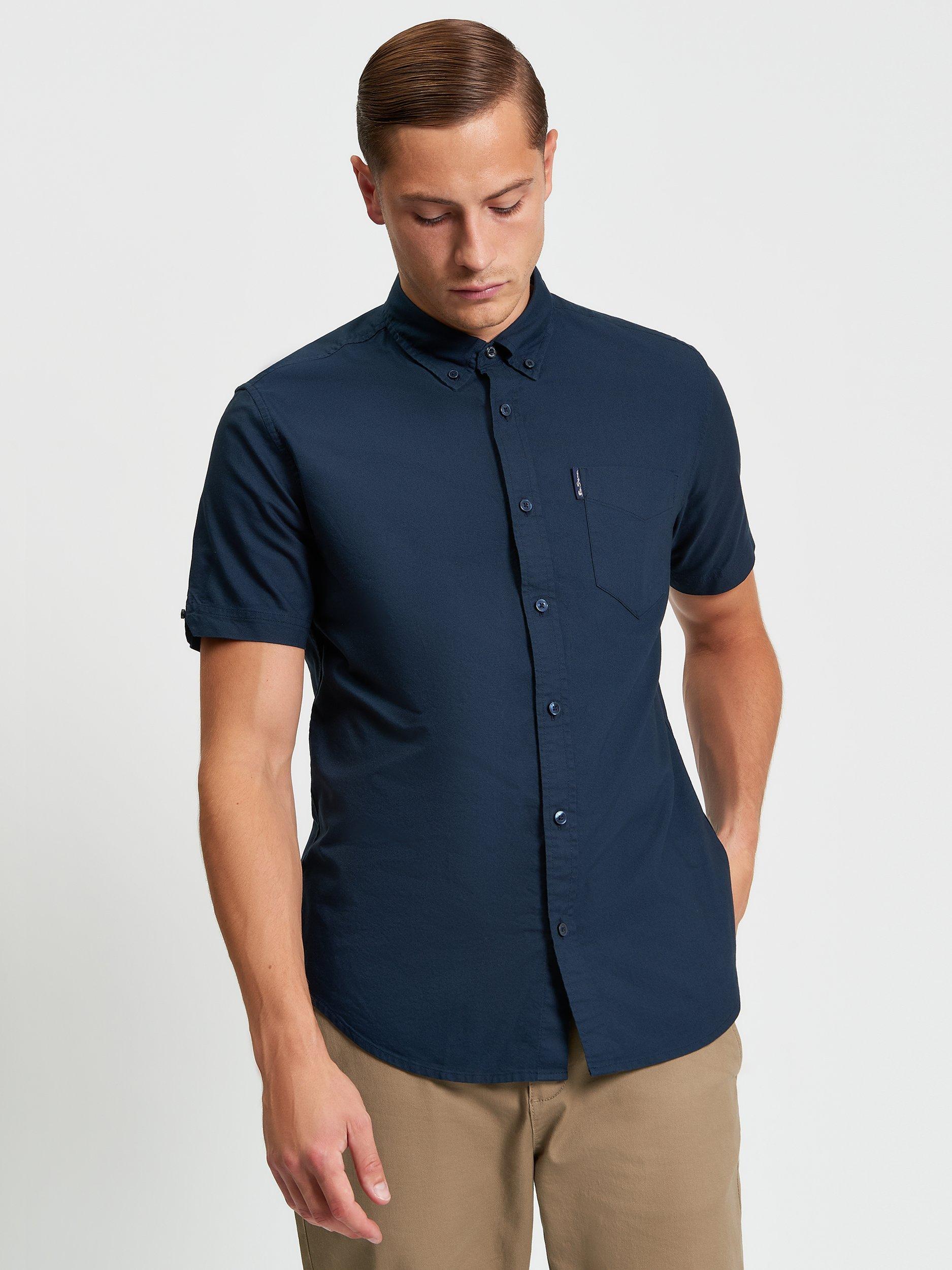 Product image 1 of 5, which shows Ben Sherman Signature Organic Cotton Regular Fit Shirt, Dark Navy, S