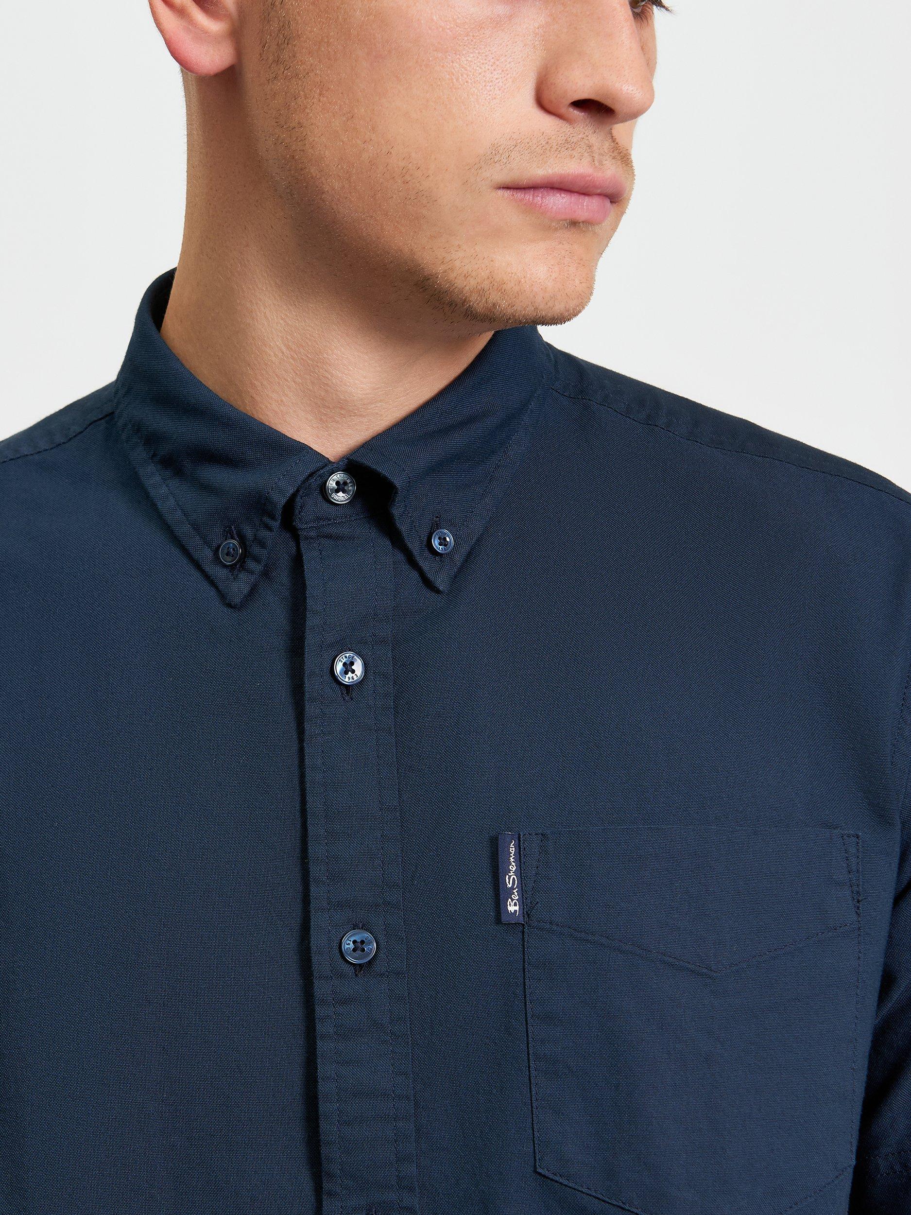 Product image 4 of 5, which shows Ben Sherman Signature Organic Cotton Regular Fit Shirt, Dark Navy, S