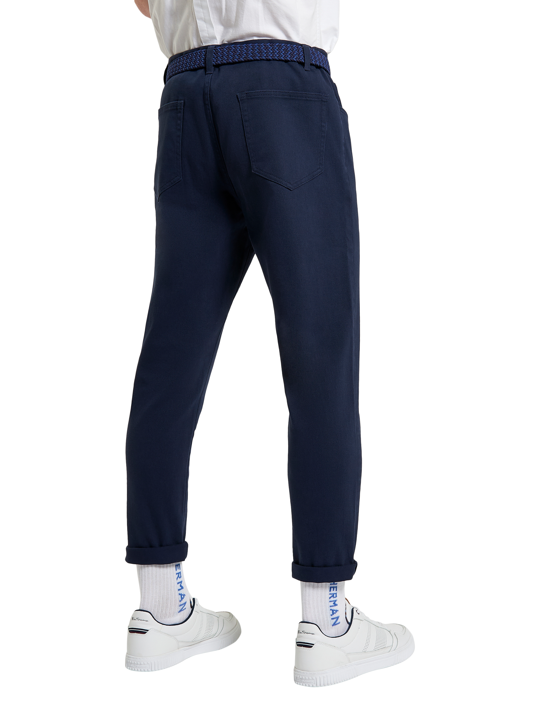 Product image 3 of 4, which shows Ben Sherman Slim Taper Fit Trousers, Dark Navy, 30R