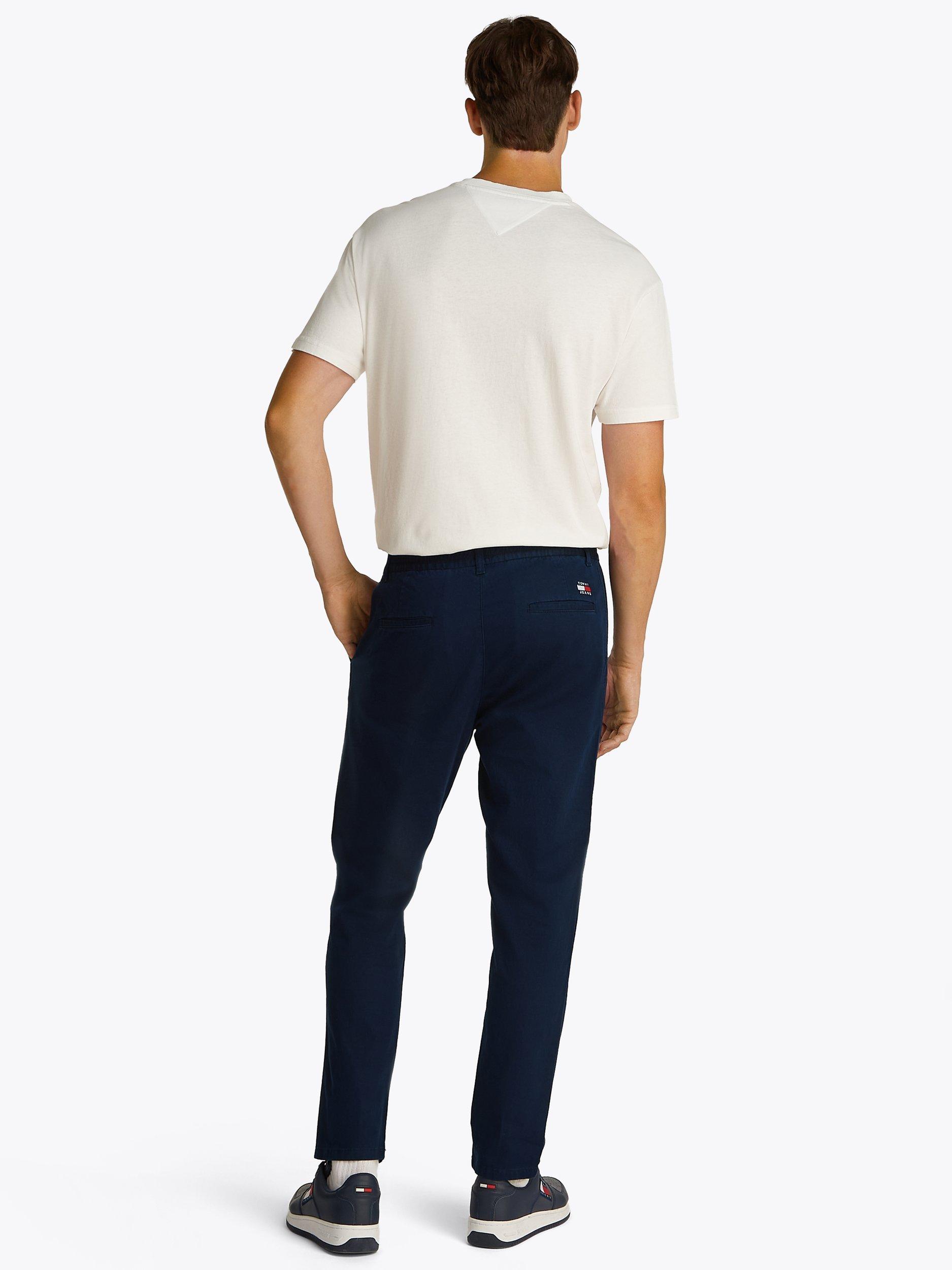 Product image 3 of 8, which shows Tommy Jeans Isaac Hemp Blend Joggers, Navy Blue, S