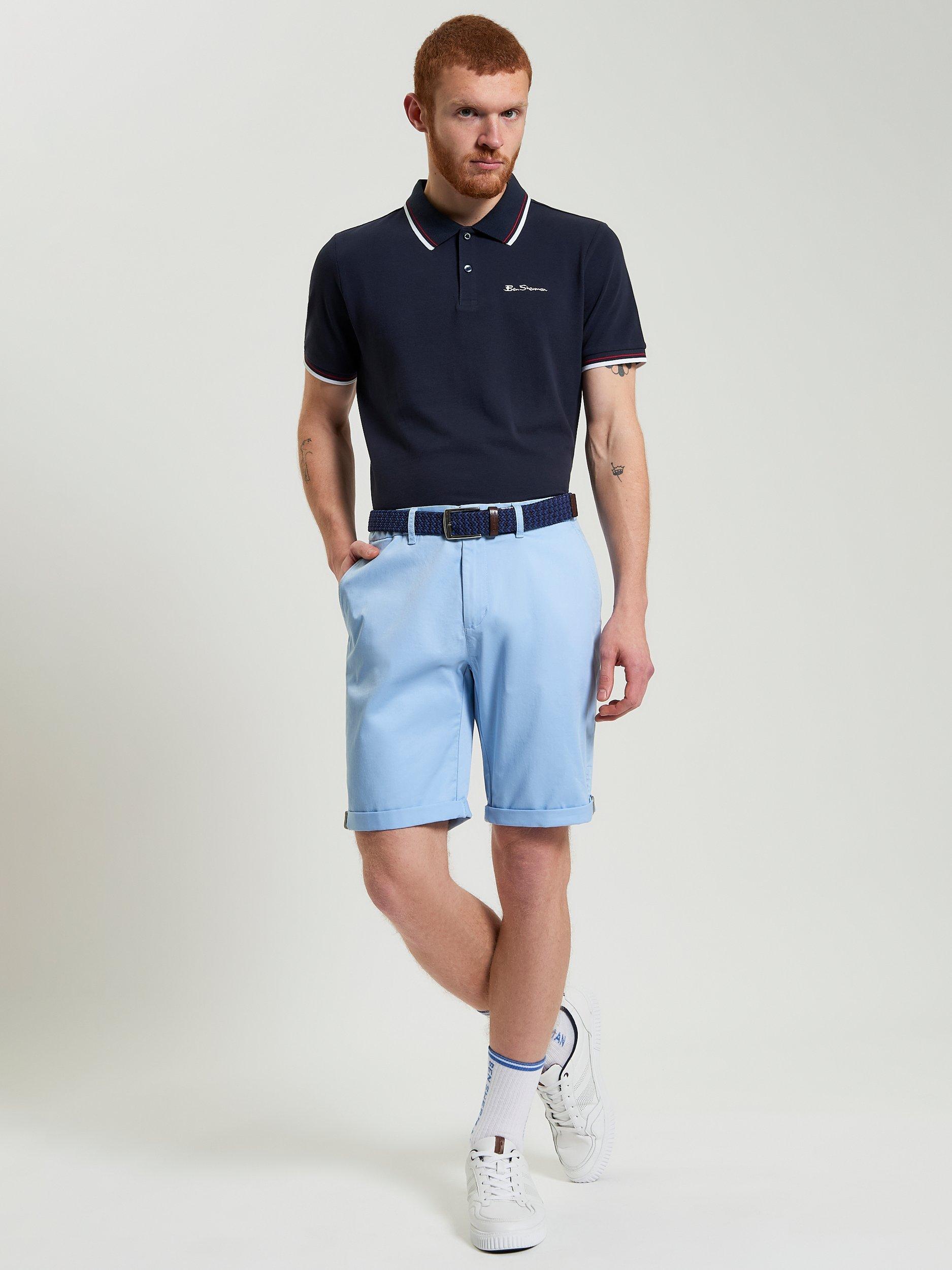 Product image 1 of 5, which shows Ben Sherman Signature Chino Shorts, Pale Blue, 30