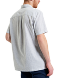 Ben Sherman Ticking Cotton Blend Regular Fit Stripe Shirt, Glacier