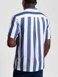 Ben Sherman Regular Fit Stripe Revere Collar Shirt, Royal