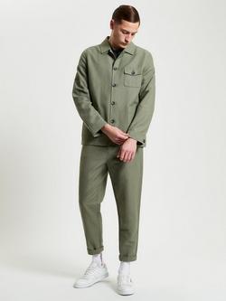 Ben Sherman Linen Chore Jacket, Olive - view 2, Olive