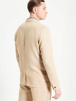 Ben Sherman Linen & Cotton Blend Blazer, Stone - view 2, Stone