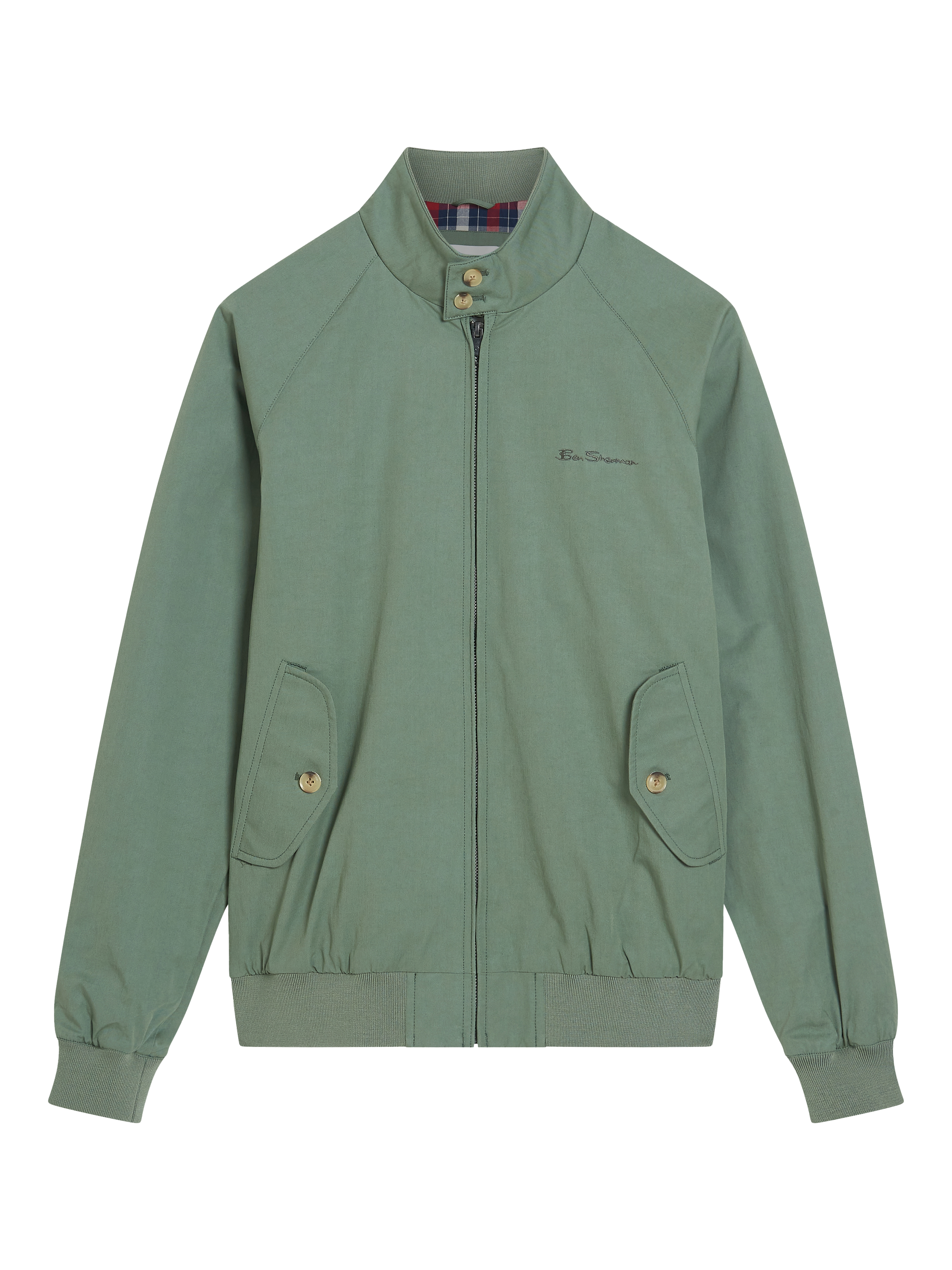 Product image 6 of 6, which shows Ben Sherman Signature Harrington Jacket, Pale Khaki, S