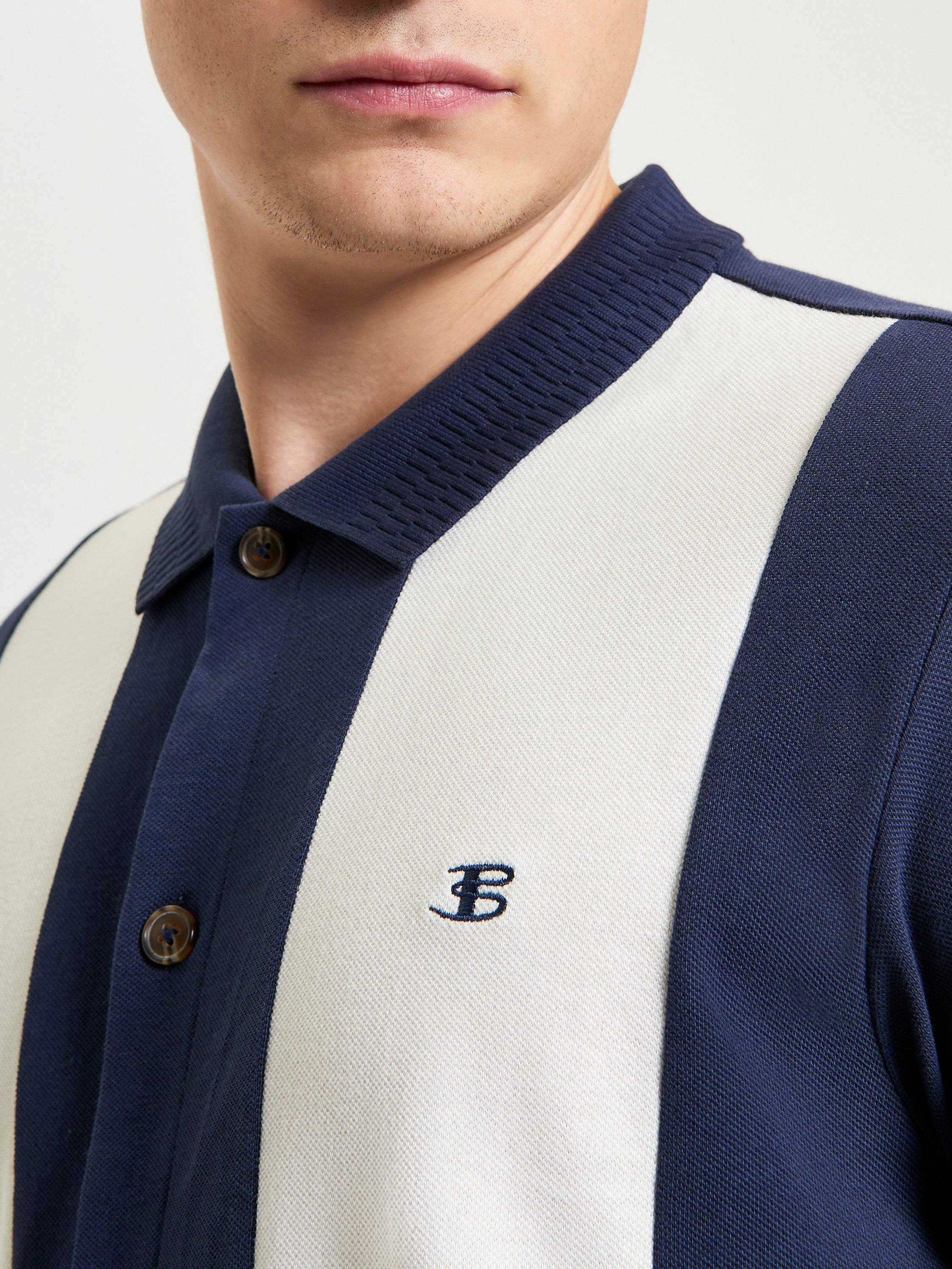 Product image 5 of 5, which shows Ben Sherman Organic Cotton Regular Fit Pique Polo Shirt, Dark Navy, S