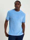 Ben Sherman Cotton Regular Fit Short Sleeve Towelling T-Shirt, Glacier