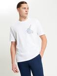 Ben Sherman Organic Cotton Short Sleeve Ice-Cream Graphic T-Shirt, White