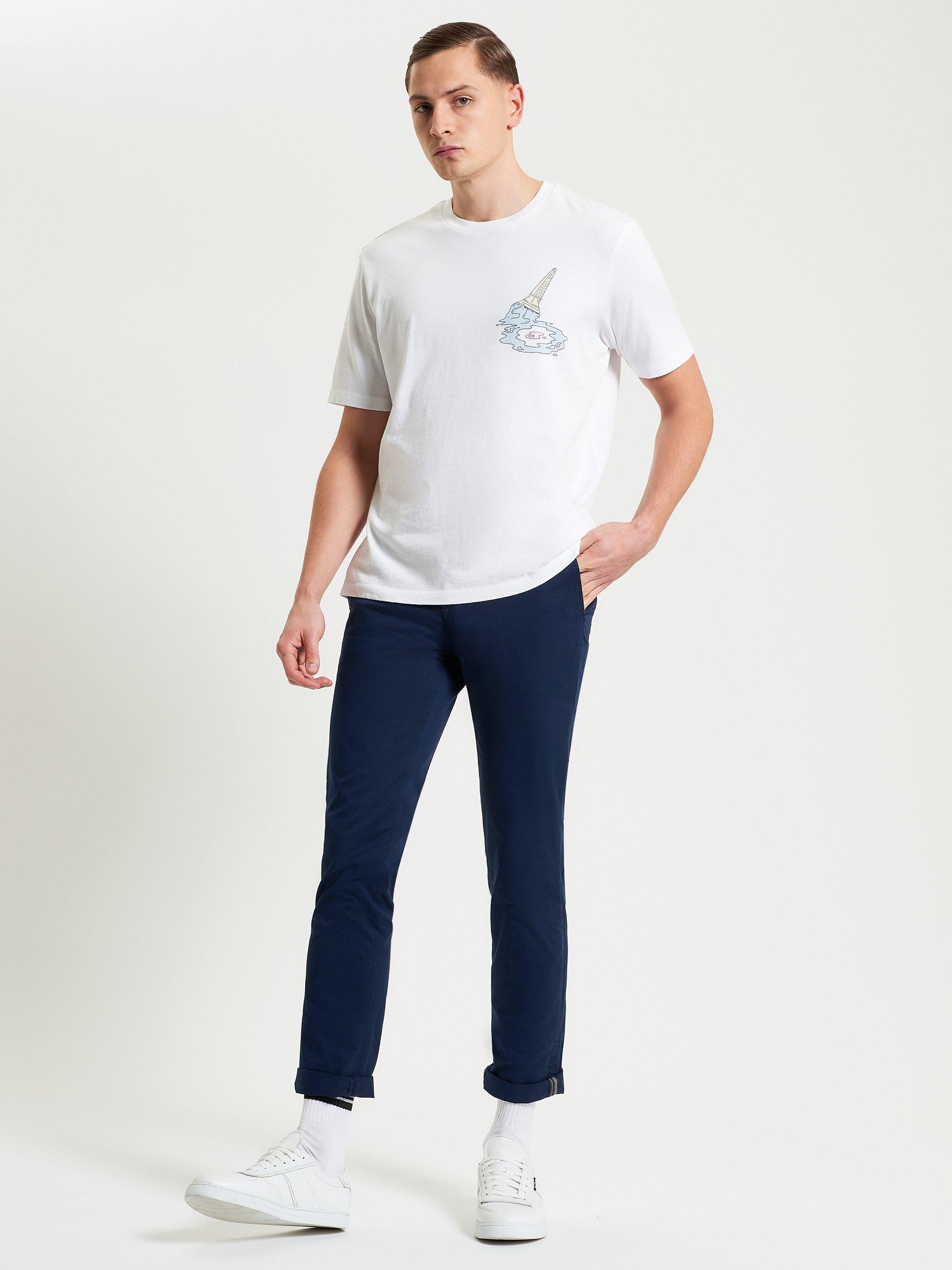 Product image 3 of 5, which shows Ben Sherman Organic Cotton Short Sleeve Ice-Cream Graphic T-Shirt, White, S