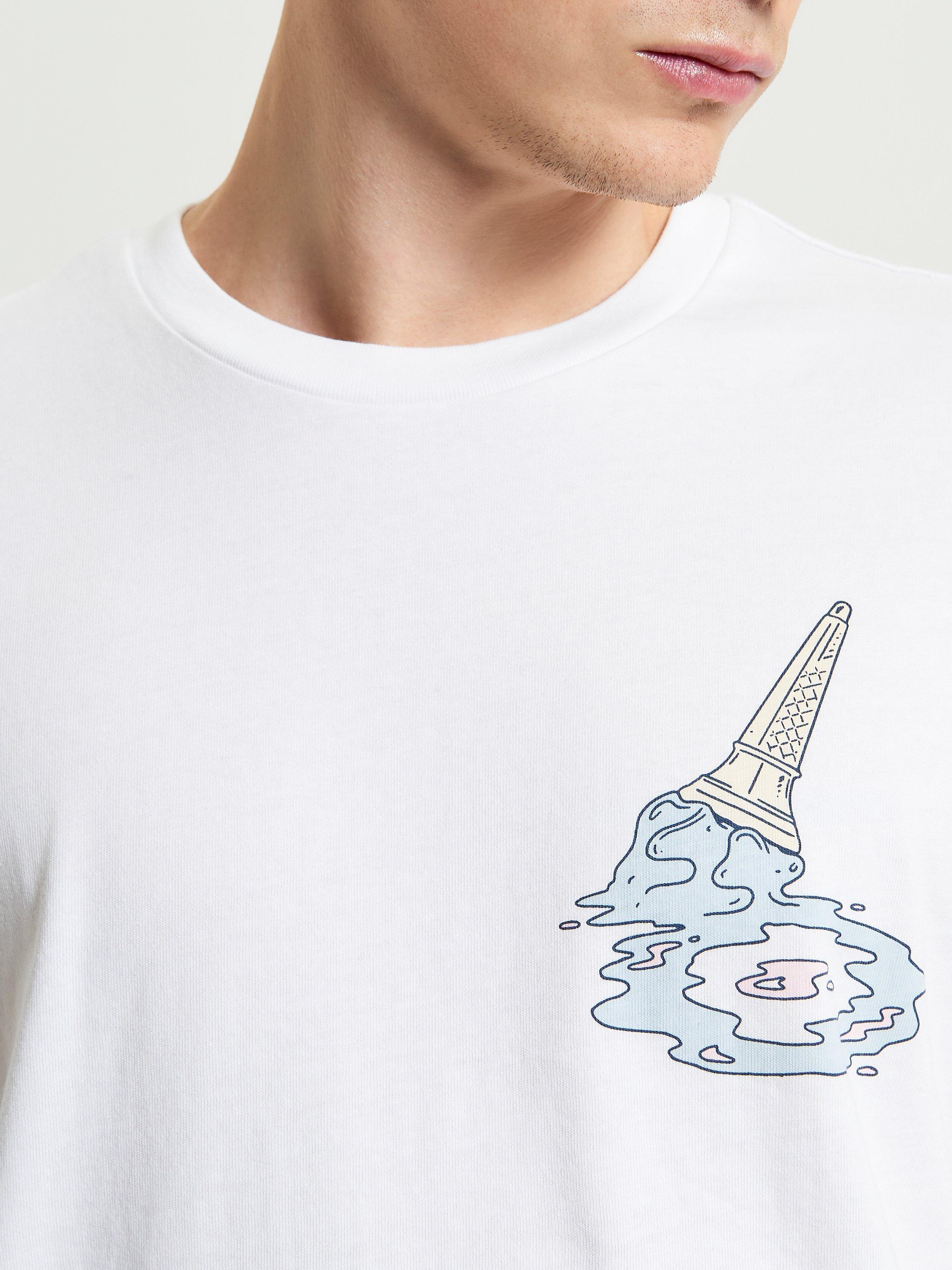 Product image 4 of 5, which shows Ben Sherman Organic Cotton Short Sleeve Ice-Cream Graphic T-Shirt, White, S