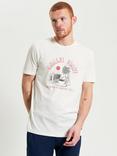 Ben Sherman Organic Cotton Regular Fit Amalfi Graphic T-Shirt, Ivory