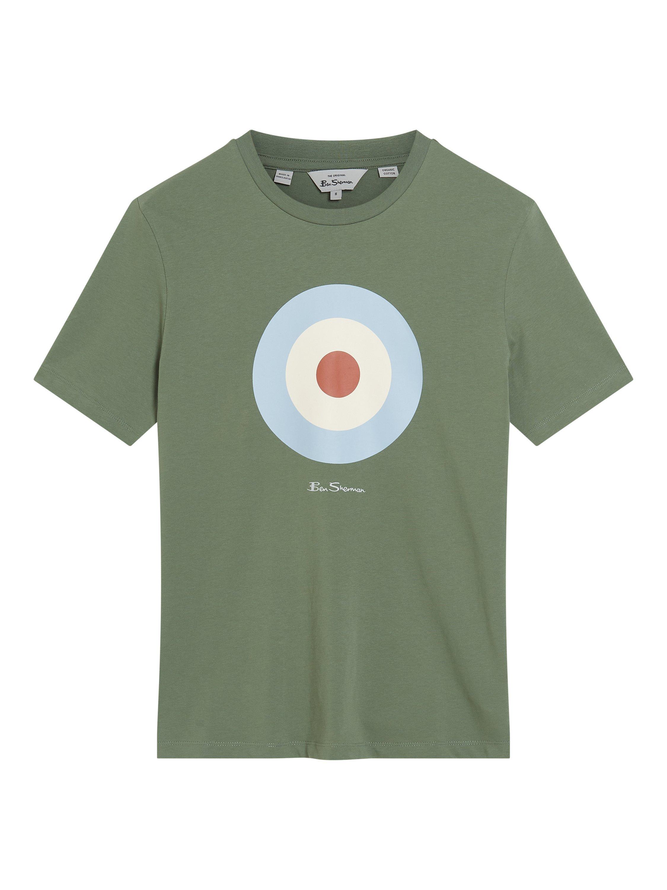 Product image 5 of 5, which shows Ben Sherman Organic Cotton Regular Fit Logo T-Shirt, Pale Khaki, S