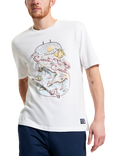 Ben Sherman Organic Cotton Regular Fit Amalfi Coast Graphic T-Shirt, White