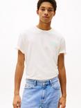 Tommy Jeans Cotton Regular Fit Back Graphic Bubble Logo T-Shirt, Ancient White