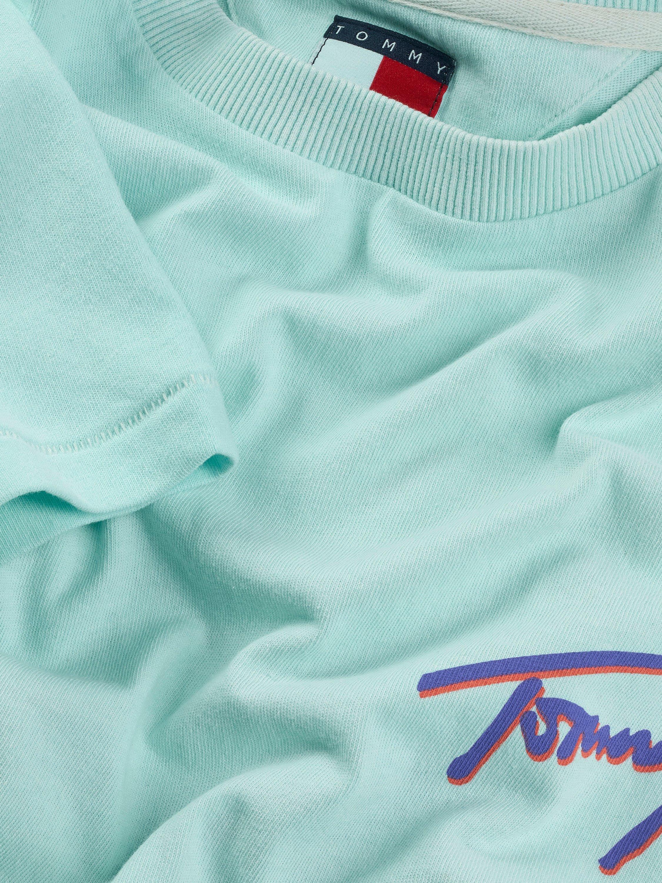 Product image 8 of 8, which shows Tommy Jeans Cotton Regular Fit Short Sleeve Logo T-Shirt, Spring Mint, M
