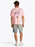 Tommy Jeans Cotton Regular Fit Short Sleeve Logo T-Shirt, Precious Pink