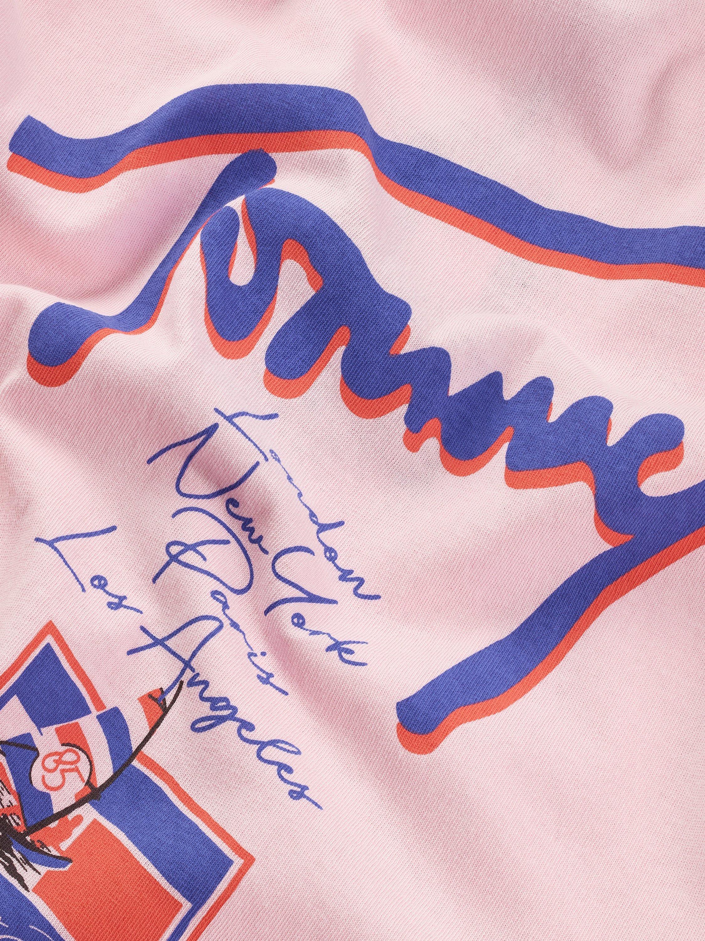 Product image 7 of 7, which shows Tommy Jeans Cotton Regular Fit Short Sleeve Logo T-Shirt, Precious Pink, S
