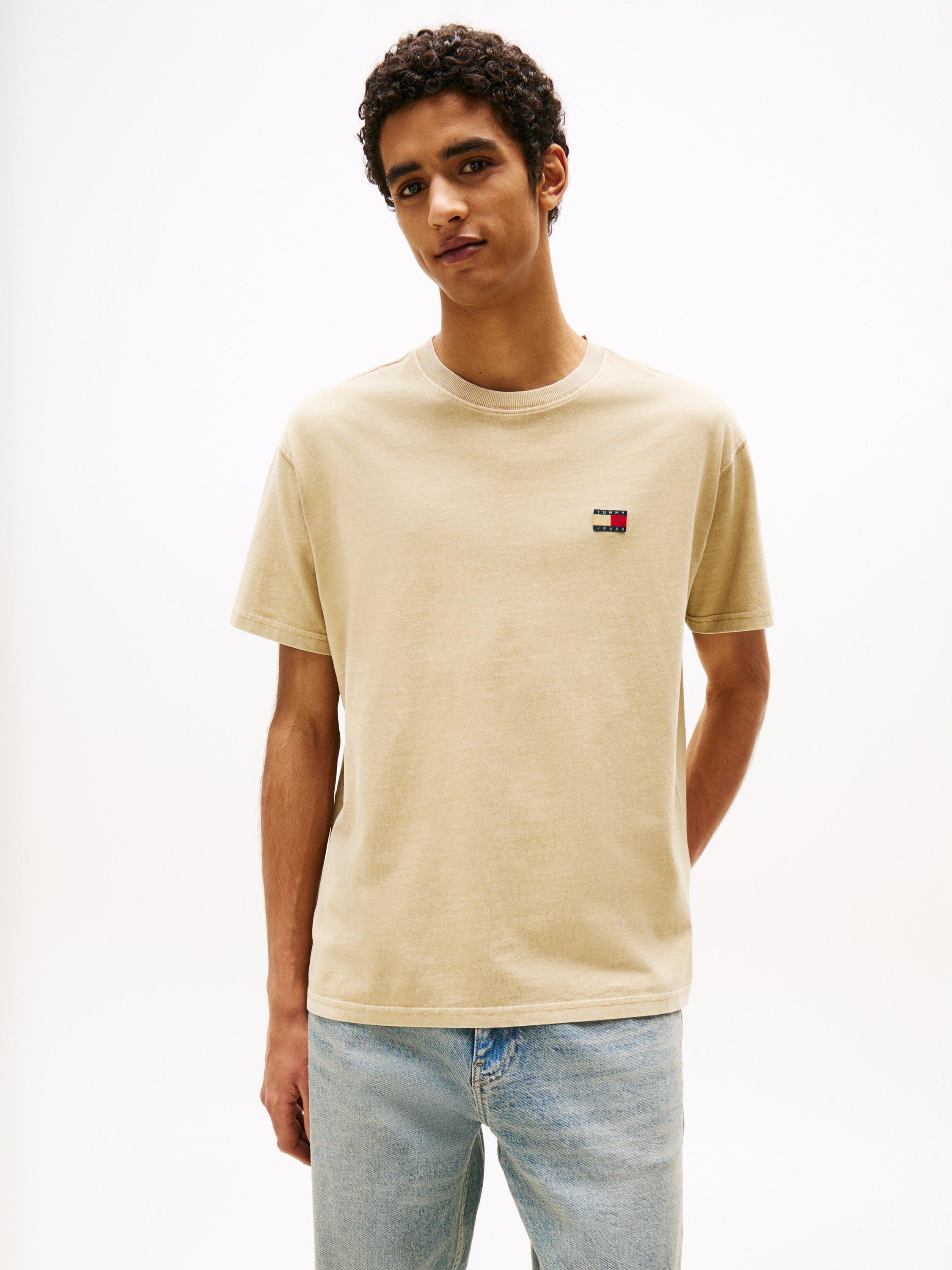 Product image 1 of 6, which shows Tommy Jeans Cotton Relaxed Fit Short Sleeve T-Shirt, Relic Tan Tonal, XXL