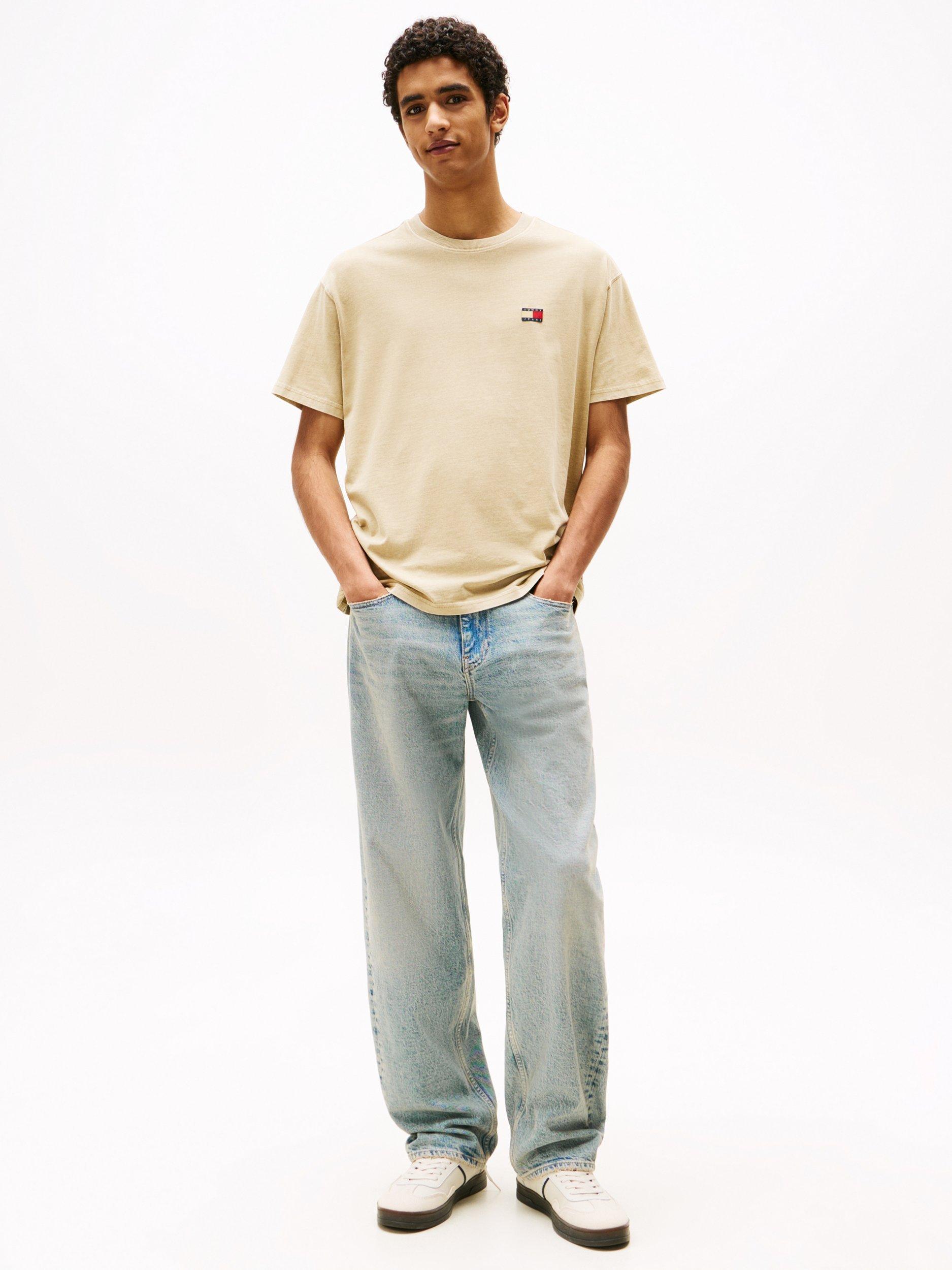 Product image 3 of 6, which shows Tommy Jeans Cotton Relaxed Fit Short Sleeve T-Shirt, Relic Tan Tonal, XXL