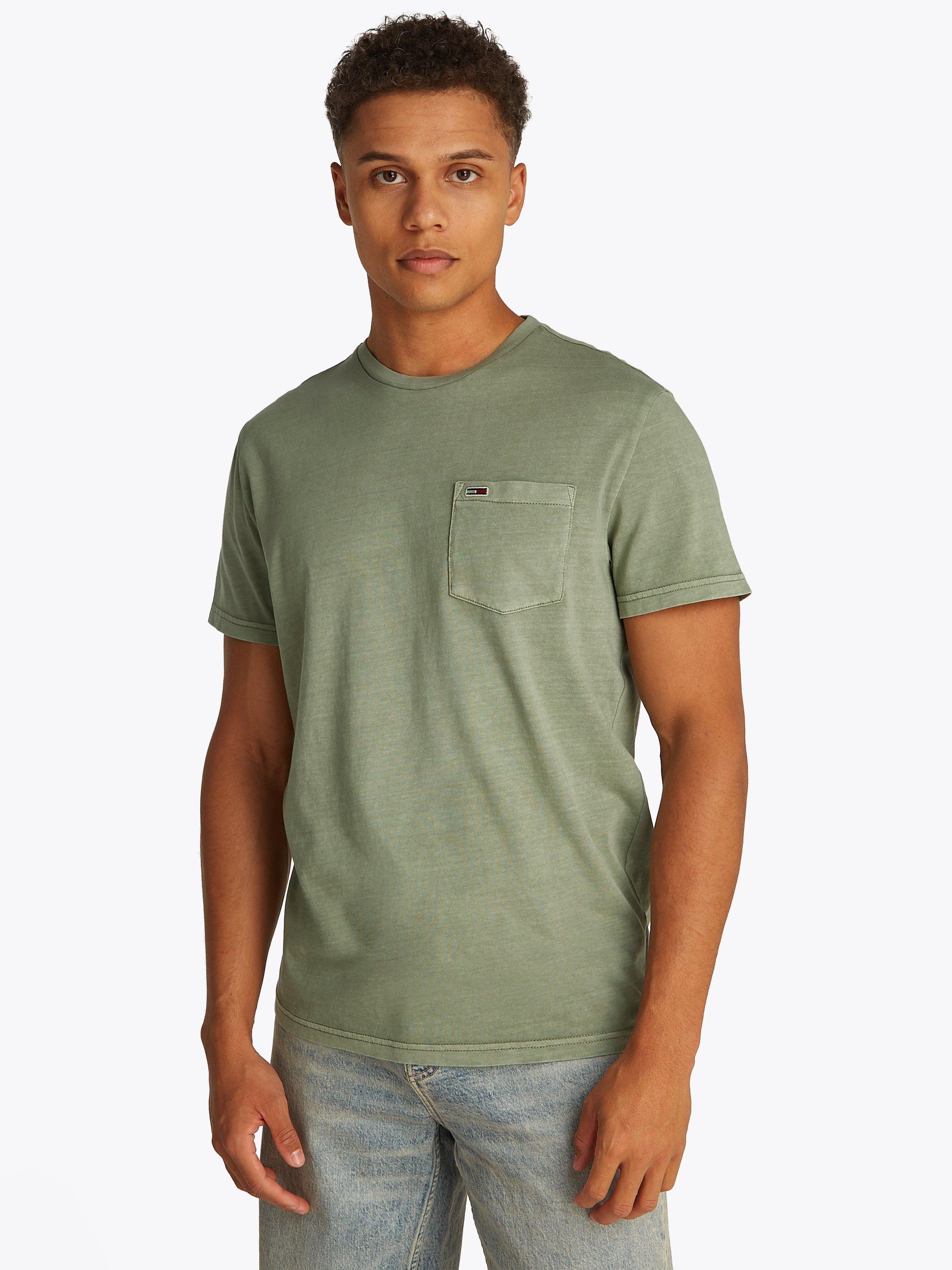 Tommy Jeans Cotton Slim Fit Washed T-Shirt, Aruba Green