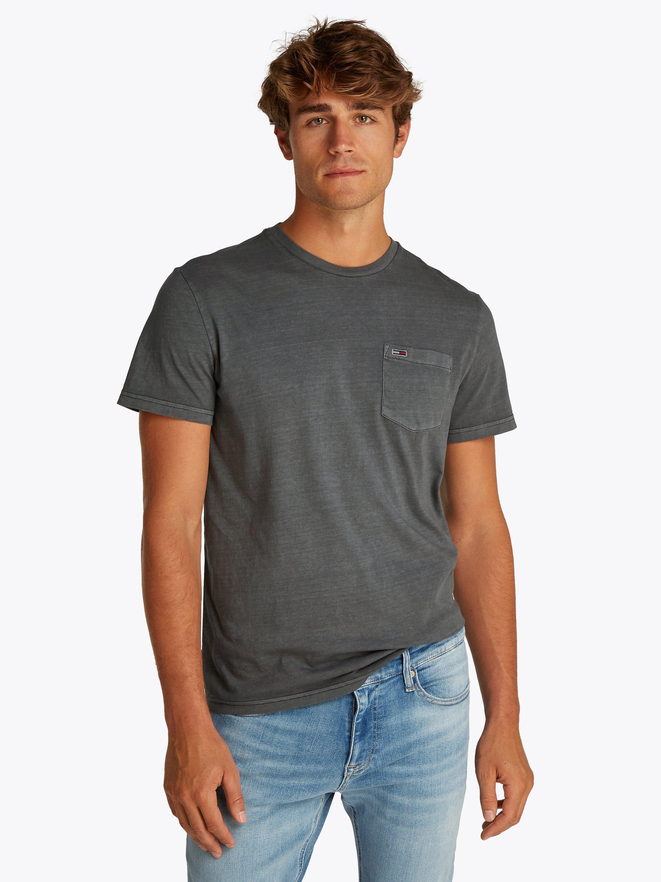 Tommy Jeans Cotton Slim Fit Short Sleeve T-Shirt, Washed Black