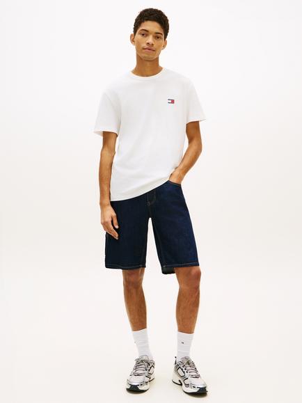 Tommy Jeans Tonal Tommy Badge Crew Neck T-Shirt - view 2, Ecru