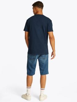 Tommy Jeans Tonal Tommy Badge Crew Neck T-Shirt - view 2, Dark Night Navy