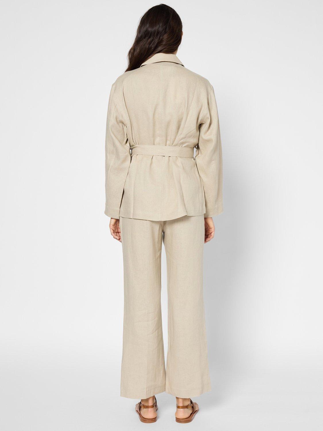 Product image 3 of 6, which shows Gerard Darel Rivaelle Pure Linen Jacket, Rope, 10