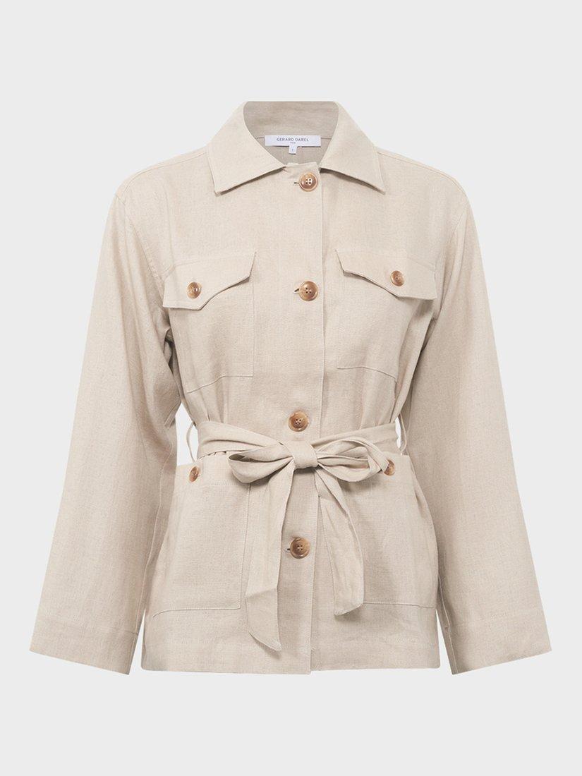Product image 4 of 6, which shows Gerard Darel Rivaelle Pure Linen Jacket, Rope, 10
