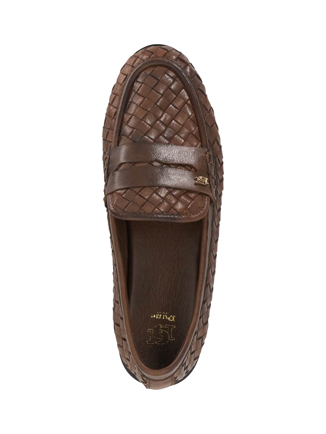 Product image 3 of 6, which shows Dune London Ginello Woven Leather Loafers, Brown, EU36
