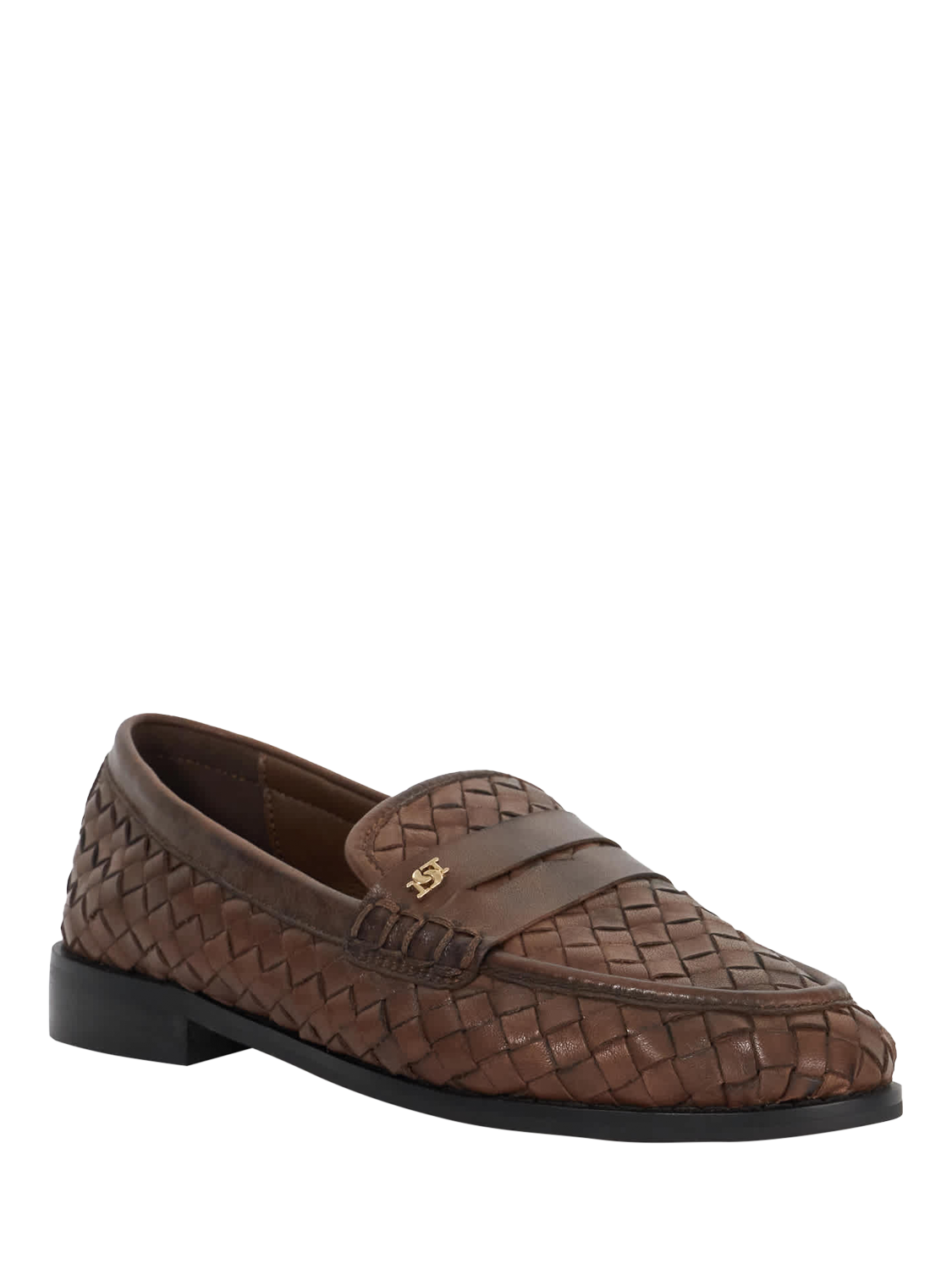 Product image 4 of 6, which shows Dune London Ginello Woven Leather Loafers, Brown, EU36