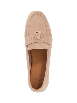 Dune London Grinning Suede Loafers - view 2, Blush