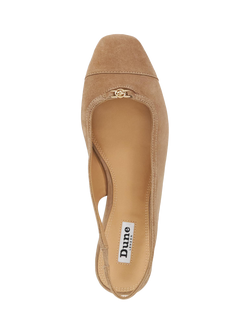 Dune London Hanna Slingback Flat Ballet Shoe - view 2, Caramel