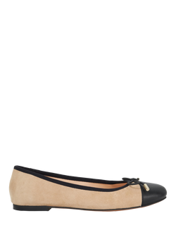 Dune London Highest Suede Ballerina Pumps, Caramel, Caramel