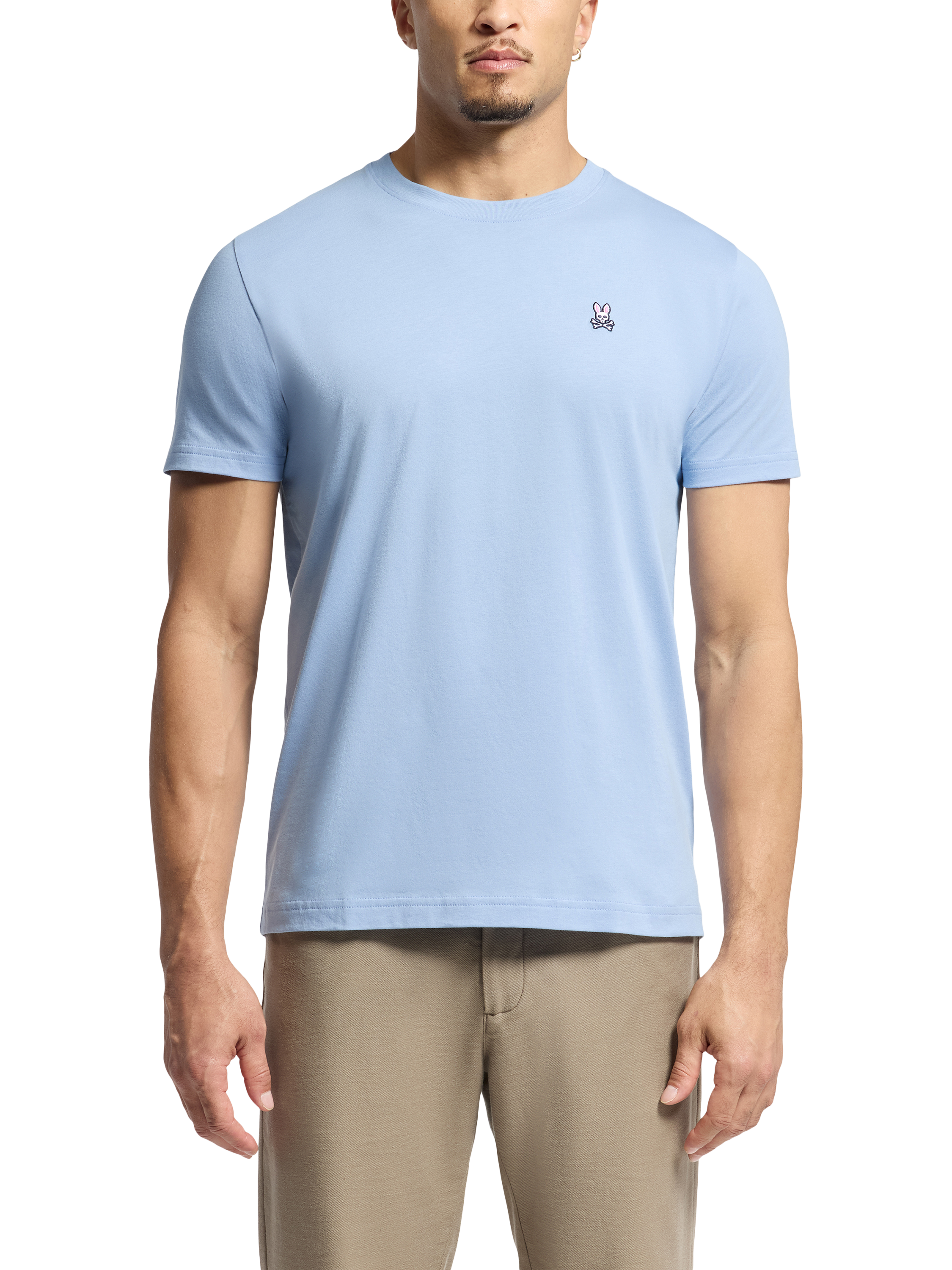Product image 1 of 5, which shows Psycho Bunny Pima Cotton Regular Fit Short Sleeve T-Shirt, Serenity, S