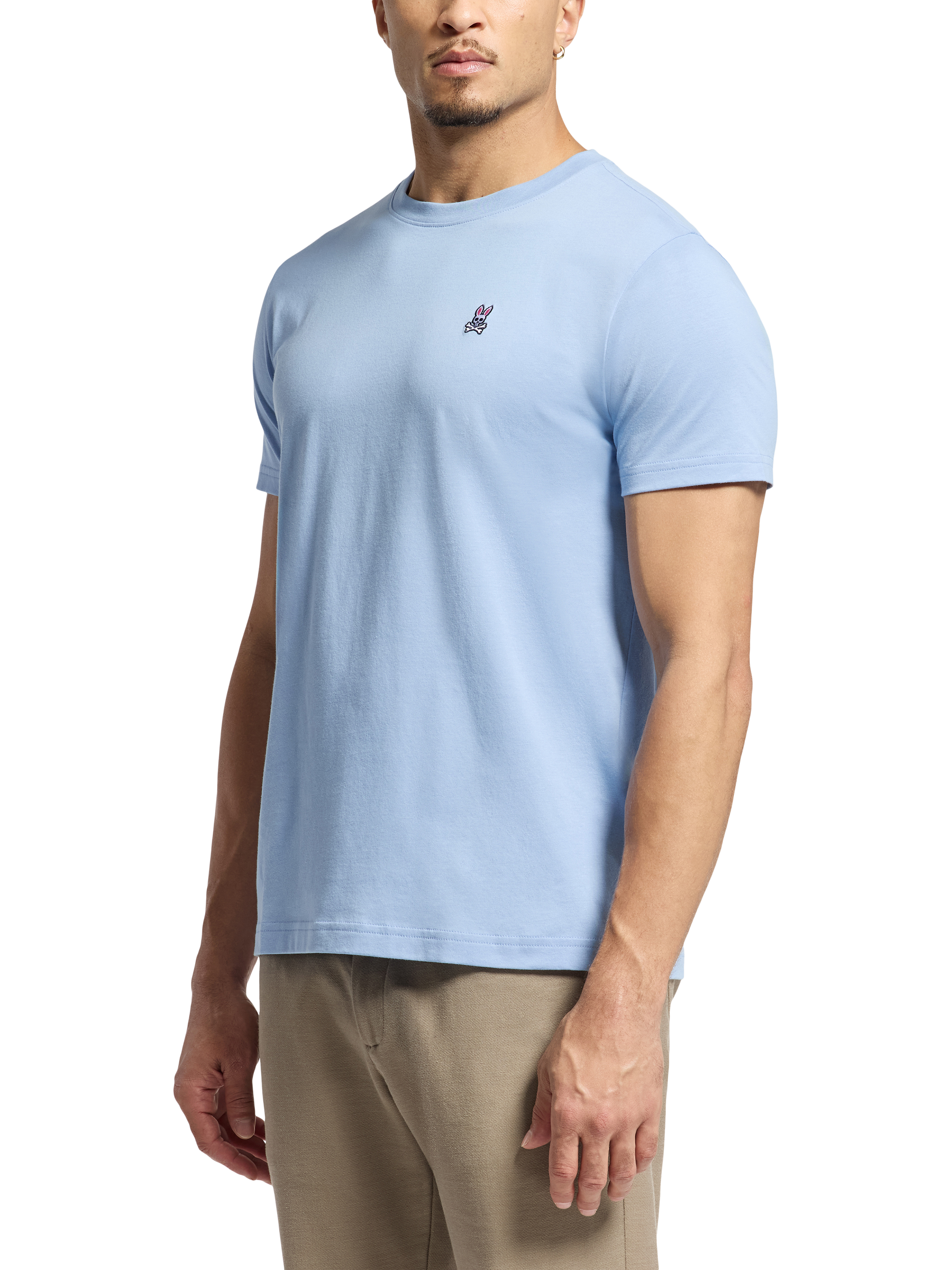 Product image 2 of 5, which shows Psycho Bunny Pima Cotton Regular Fit Short Sleeve T-Shirt, Serenity, S