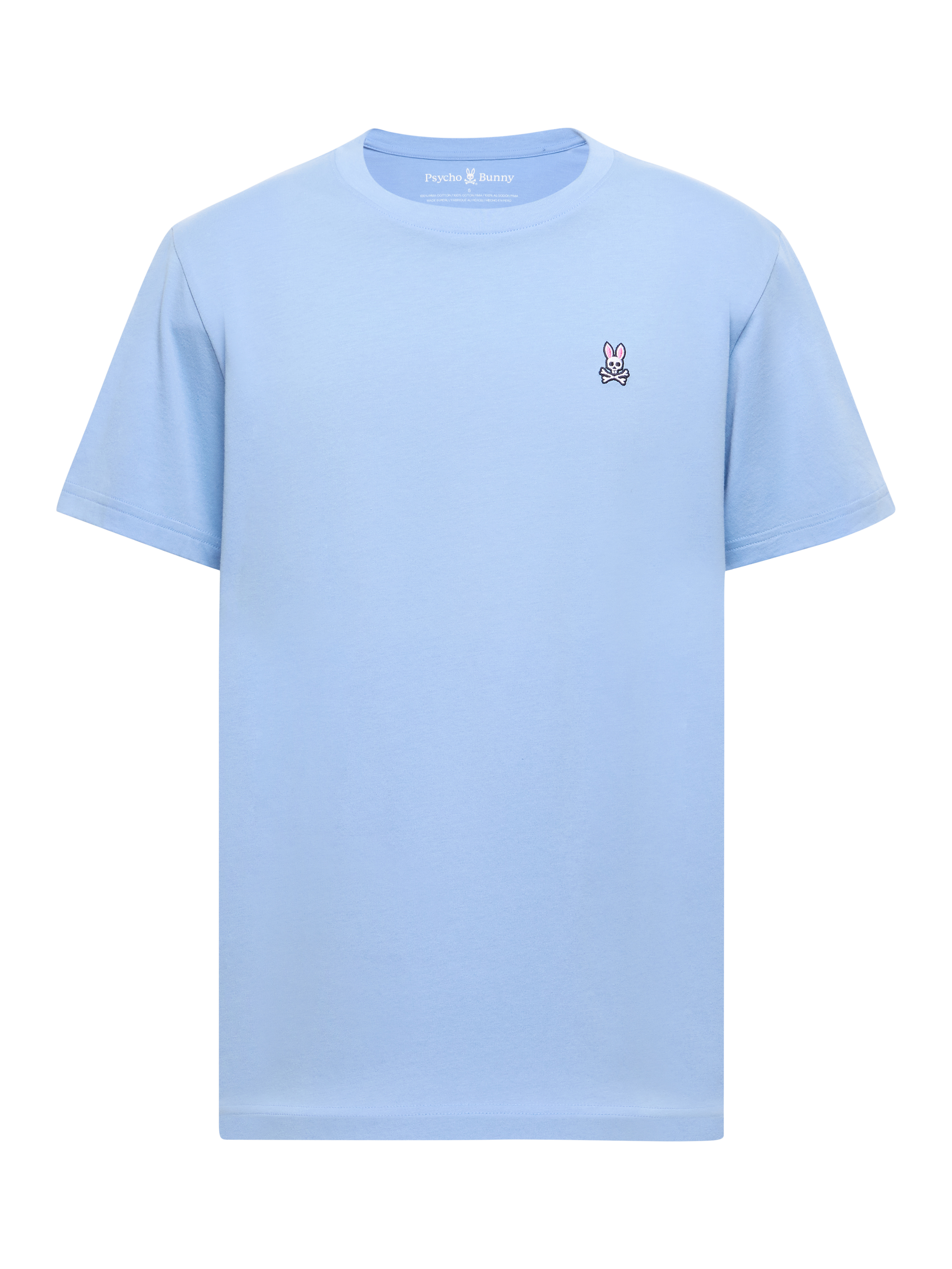 Product image 3 of 5, which shows Psycho Bunny Pima Cotton Regular Fit Short Sleeve T-Shirt, Serenity, S