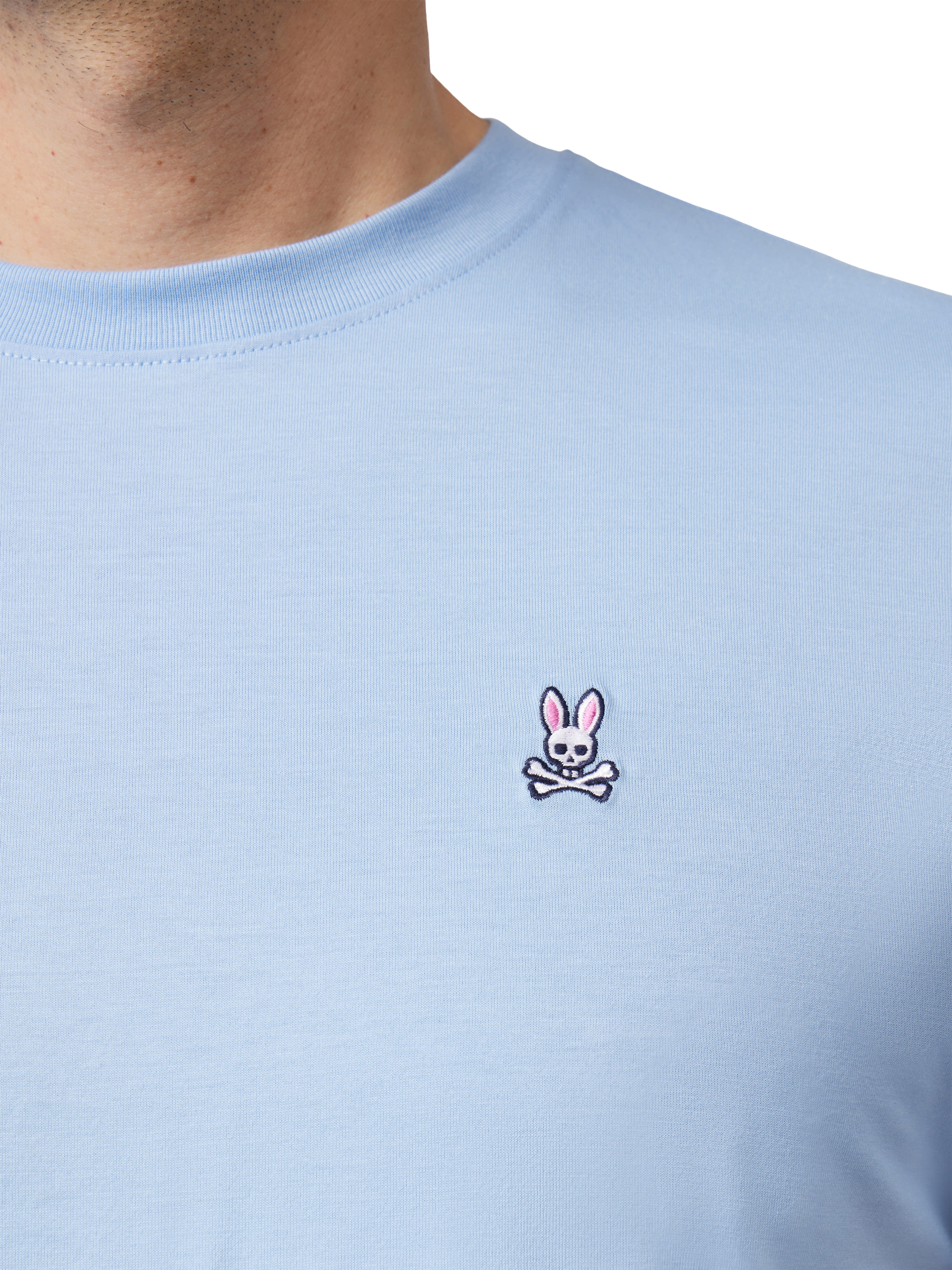 Product image 4 of 5, which shows Psycho Bunny Pima Cotton Regular Fit Short Sleeve T-Shirt, Serenity, S