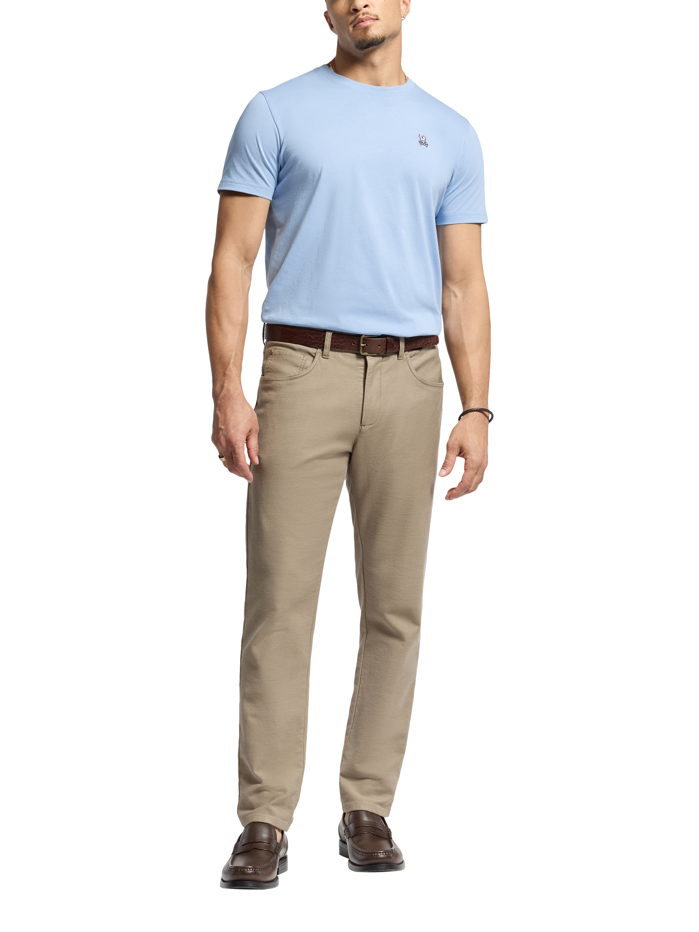 Product image 5 of 5, which shows Psycho Bunny Pima Cotton Regular Fit Short Sleeve T-Shirt, Serenity, S