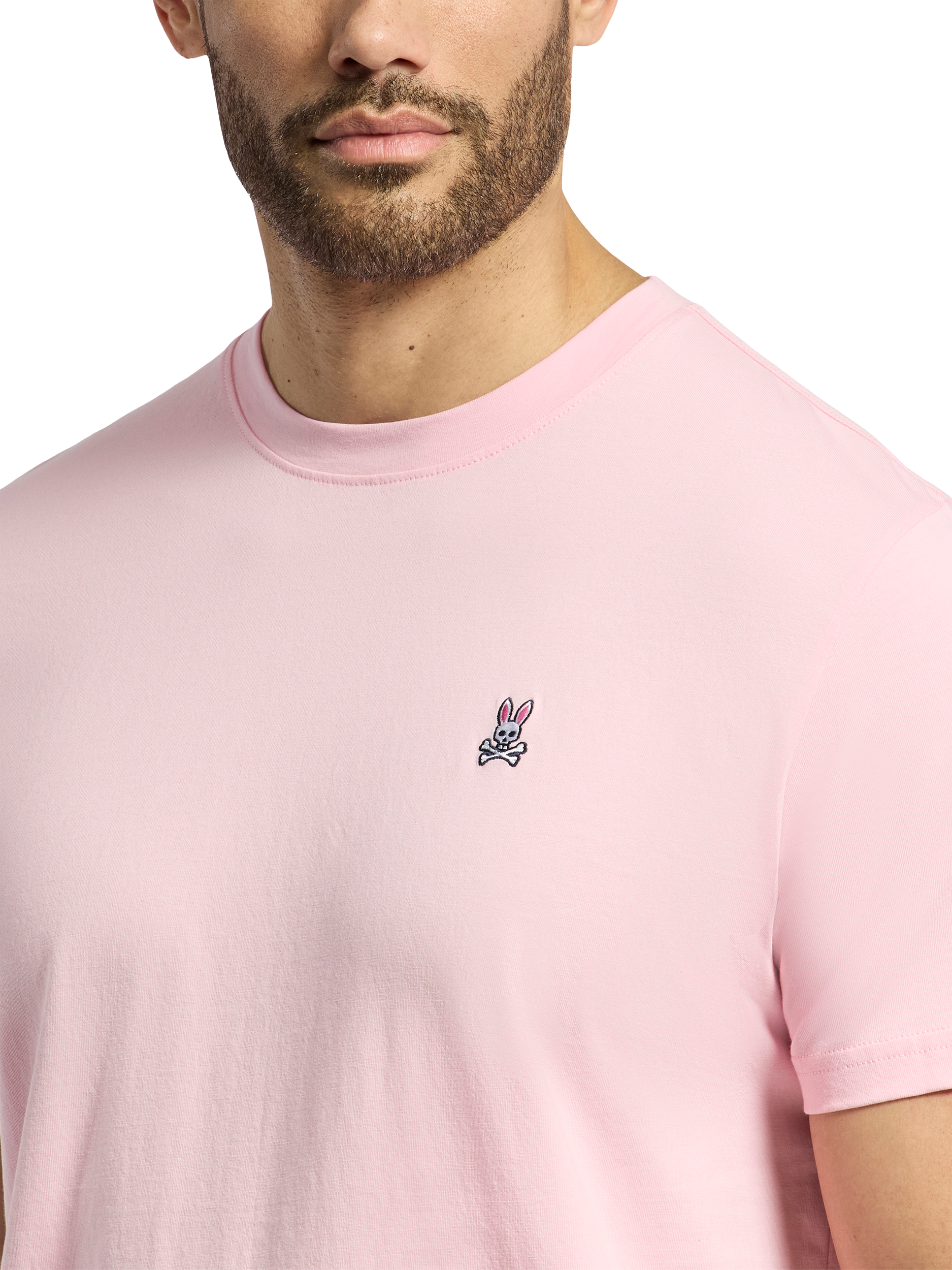Product image 6 of 7, which shows Psycho Bunny Classic Crew Neck Pima Cotton T-Shirt, Romance Rose, S
