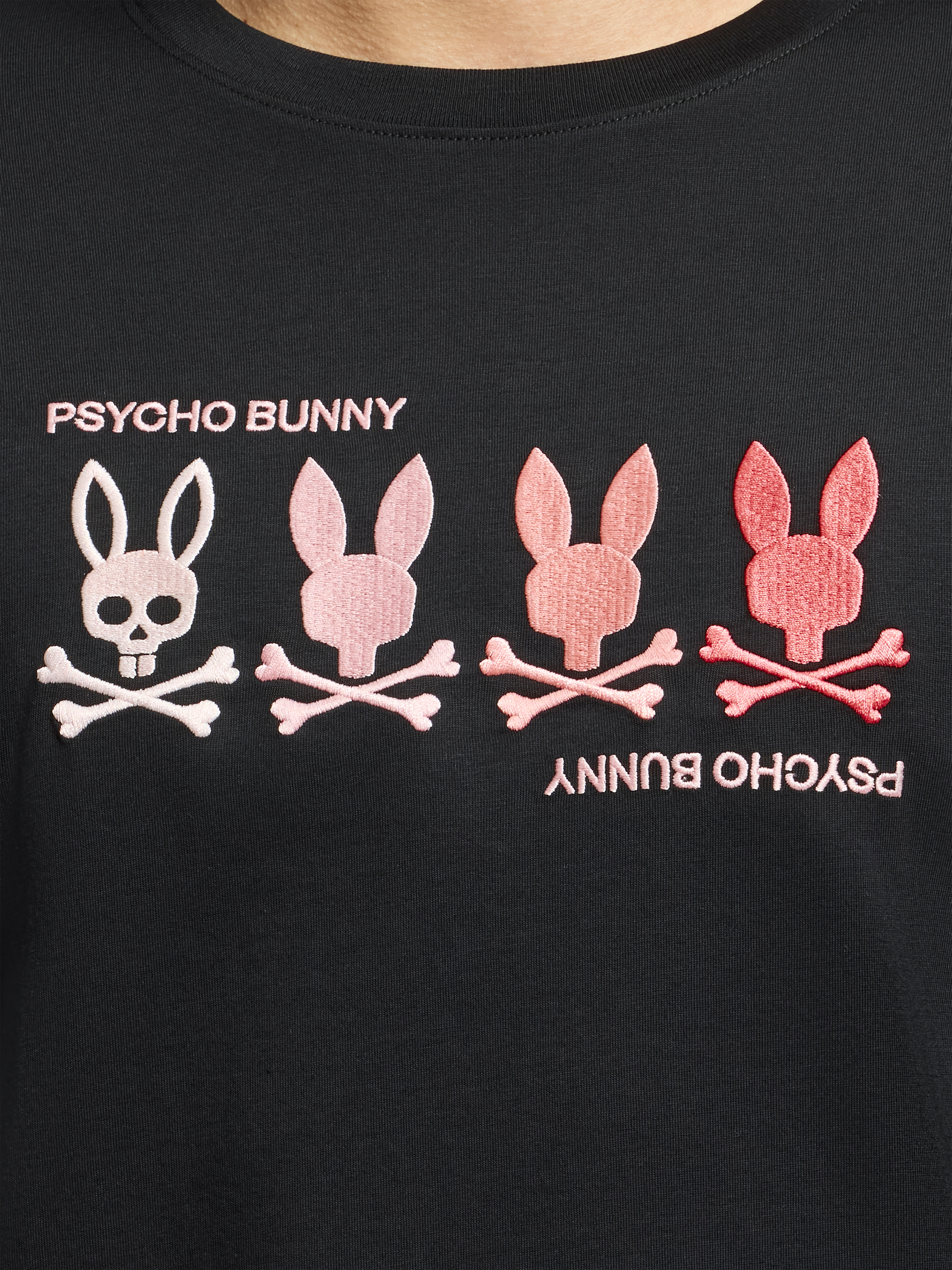 Product image 5 of 5, which shows Psycho Bunny Oceania Cotton Regular Fit Short Sleeve Graphic T-Shirt, Black, M