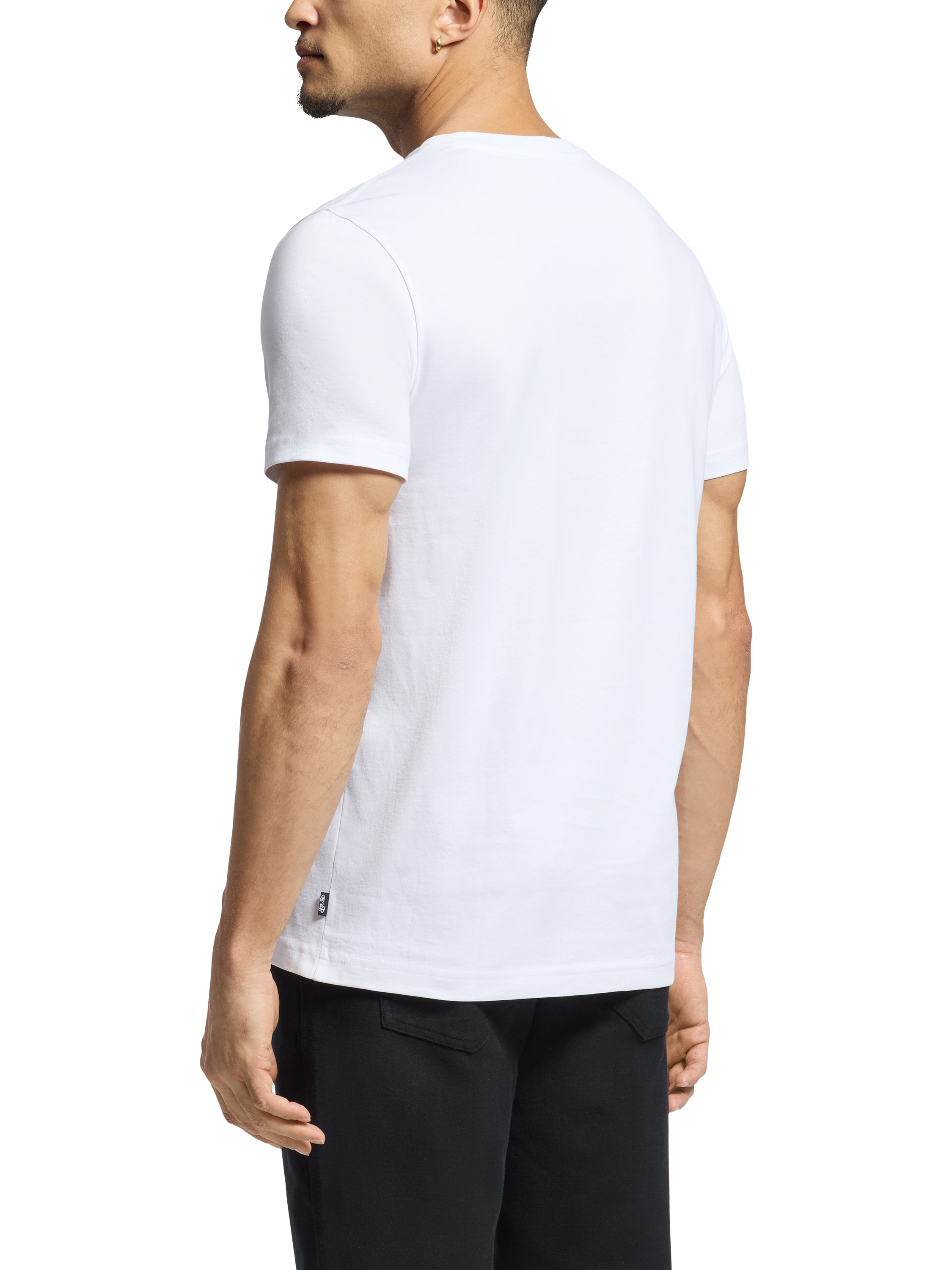 Product image 2 of 5, which shows Psycho Bunny Cotton Regular Fit Short Sleeve Milos Graphic T-Shirt, White, S