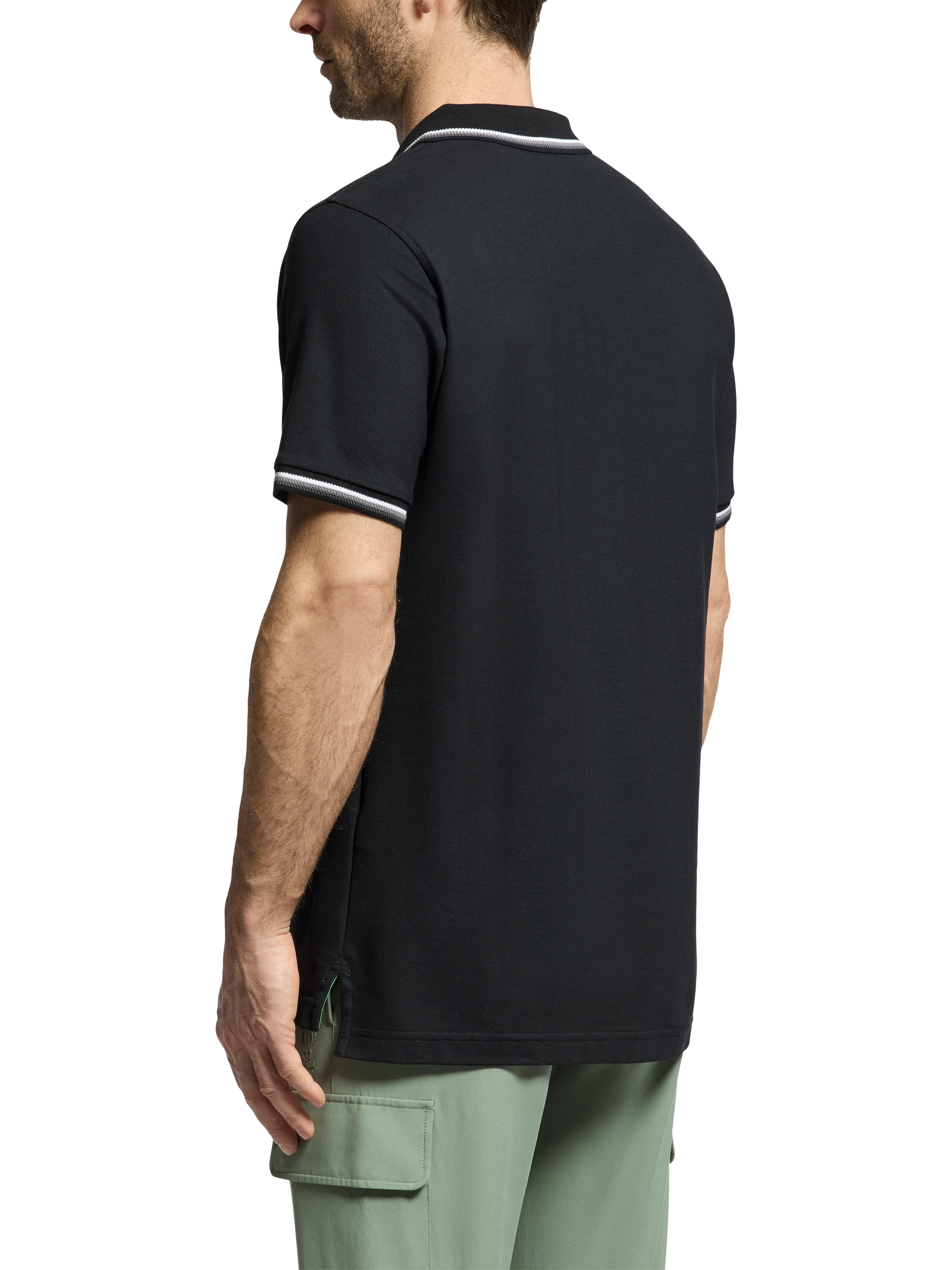 Product image 4 of 5, which shows Psycho Bunny Baxter Cotton Regular Fit Short Sleeve Polo Shirt, Black, S
