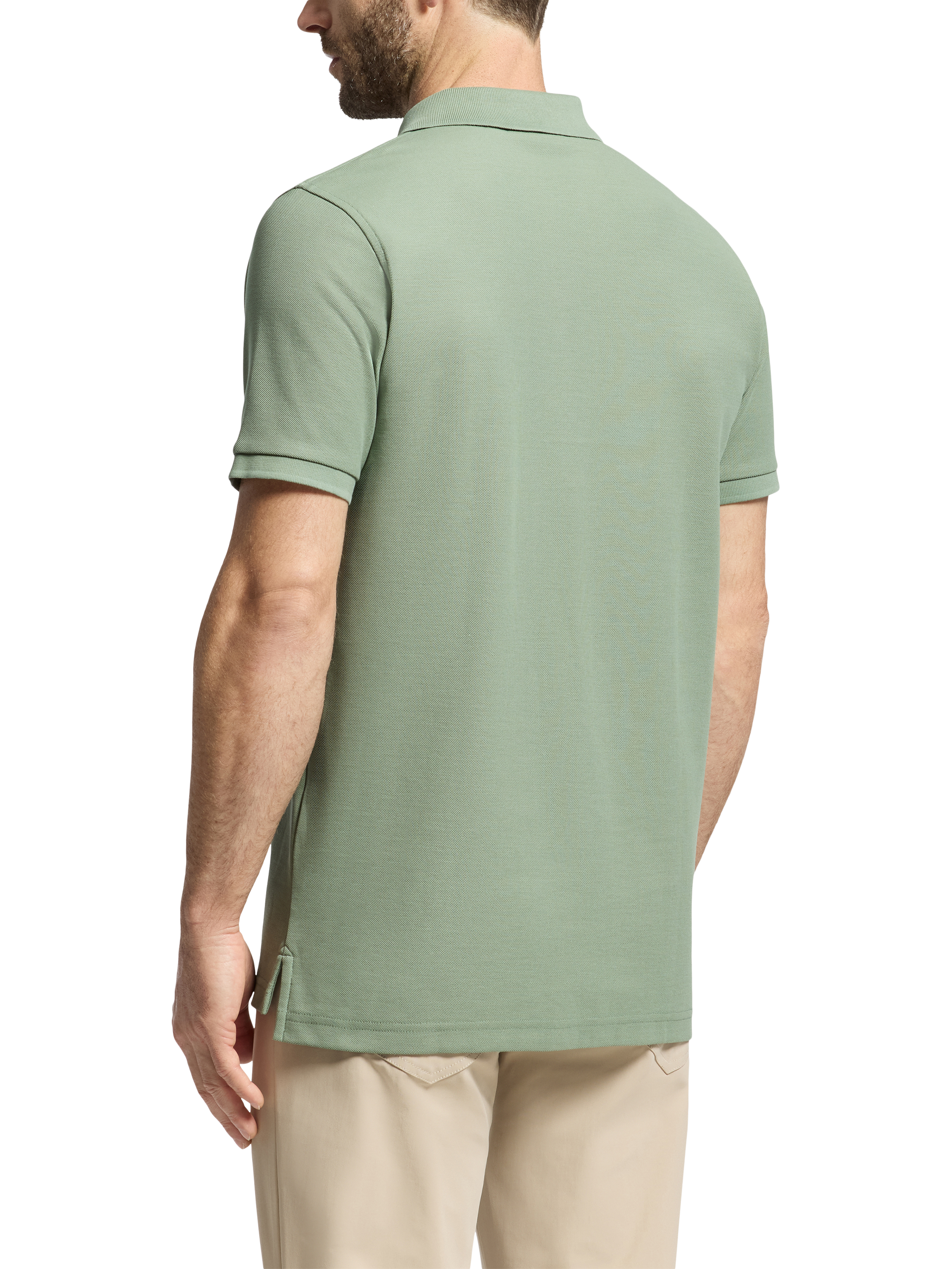 Product image 2 of 4, which shows Psycho Bunny Pima Cotton Regular Fit Short Sleeve Pique Polo Shirt, Sea Spray, S