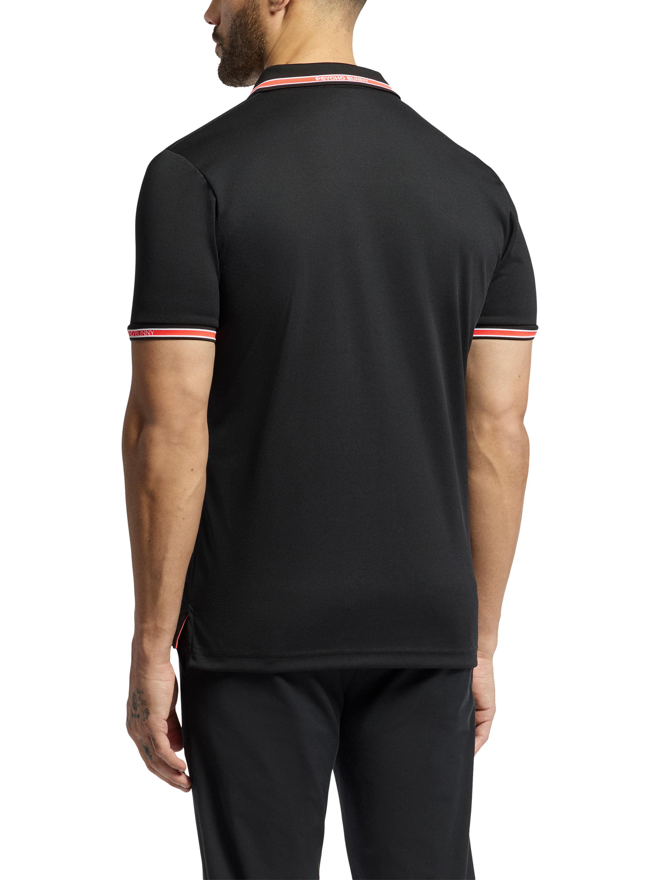 Product image 2 of 5, which shows Psycho Bunny Forrest Cotton Regular Fit Short Sleeve Polo Shirt, Black, S